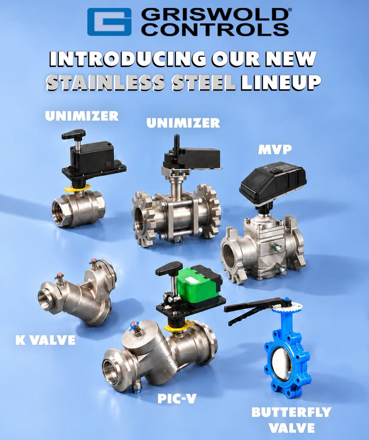 Griswold all stainless steel valve lineup